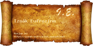 Izsák Eufrozina névjegykártya